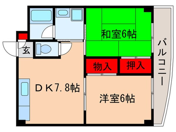 ア－ネスト大江の物件間取画像